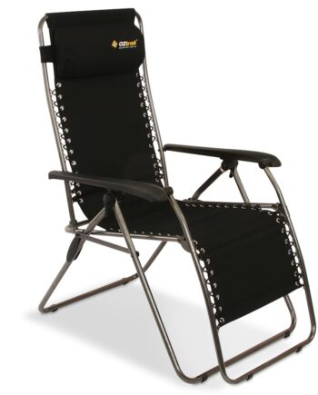 OZTRAIL CASCADE DELUXE 8 POSITION RECLINER CHAIR WITH SIDE TABLE Camping World Campbelltown